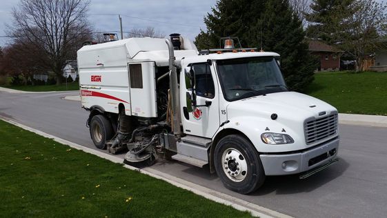 A Town of Ingersoll branded Street Sweeping Utility Truck