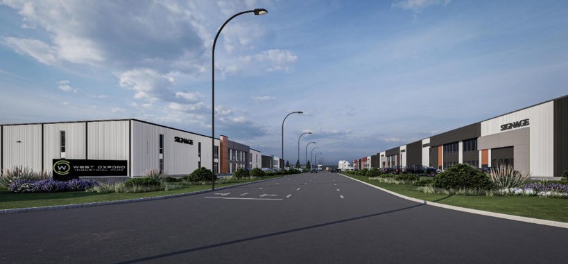 Rendering of industrial buildings